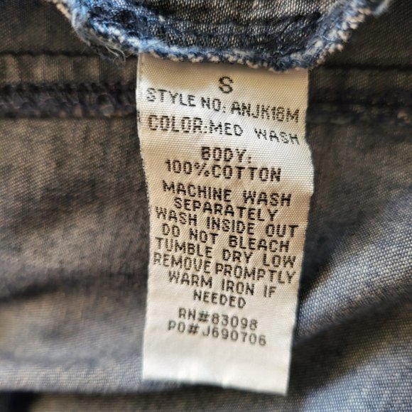 Cavalini Denim Collection Blue Jacket (w/ Hood) Size Small - Picture 5 of 6